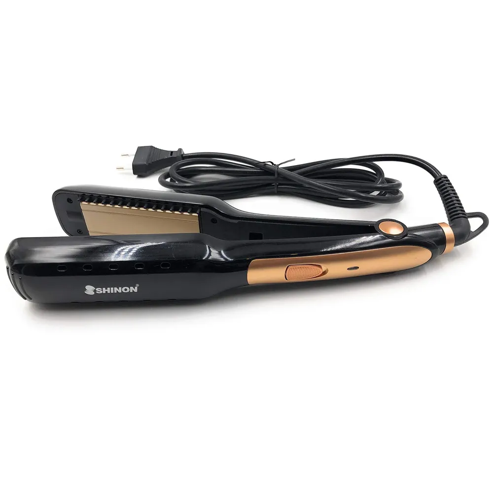 Professional Hair Salon Styling Hair Straightener With Rapid Heating And Heat Balance Technology, Automatic off For safety (Black)