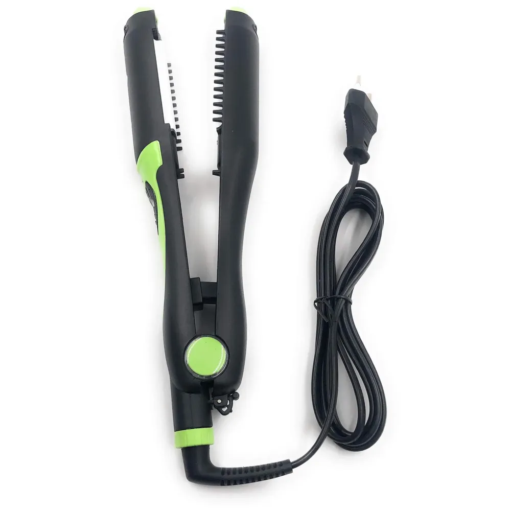 4 IN 1 Electric Rotating Hair Curling/Straightening Brush/Hair Roller/Hair Crimper, Hair Styler With 100% Aluminum Sheet (Green)