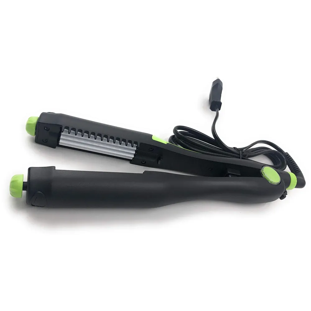 4 IN 1 Electric Rotating Hair Curling/Straightening Brush/Hair Roller/Hair Crimper, Hair Styler With 100% Aluminum Sheet (Green)