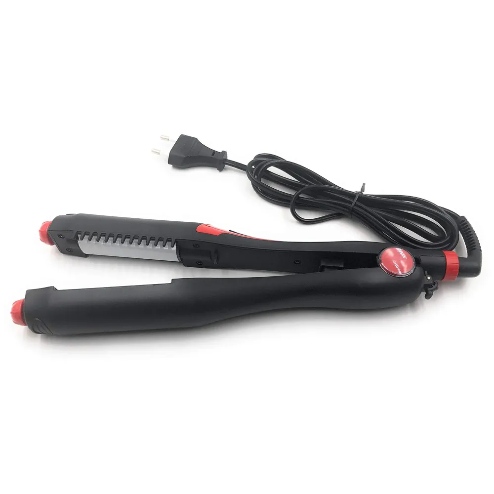 4 IN 1 Electric Rotating Hair Curling/Straightening Brush/Hair Roller/Hair Crimper, Hair Styler With 100% Aluminum Sheet (Red)