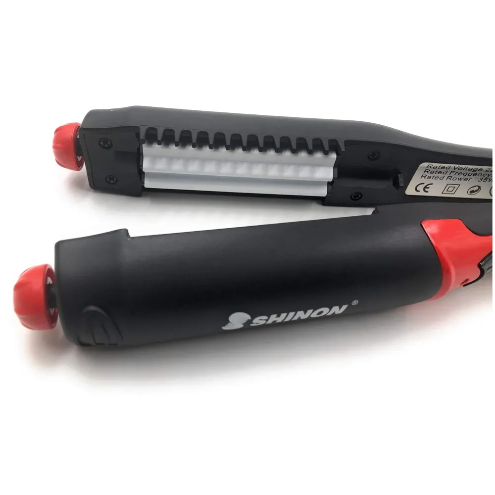 4 IN 1 Electric Rotating Hair Curling/Straightening Brush/Hair Roller/Hair Crimper, Hair Styler With 100% Aluminum Sheet (Red)