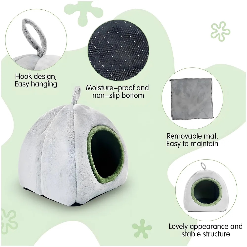 Large Hamster Bed Hideout for Rest Sleeping House Home Washable Suitable for All Small Animals Like Hedgehogs Very Large Size – 30 * 30 * 30 CM Can Fit Up to 5 Pets