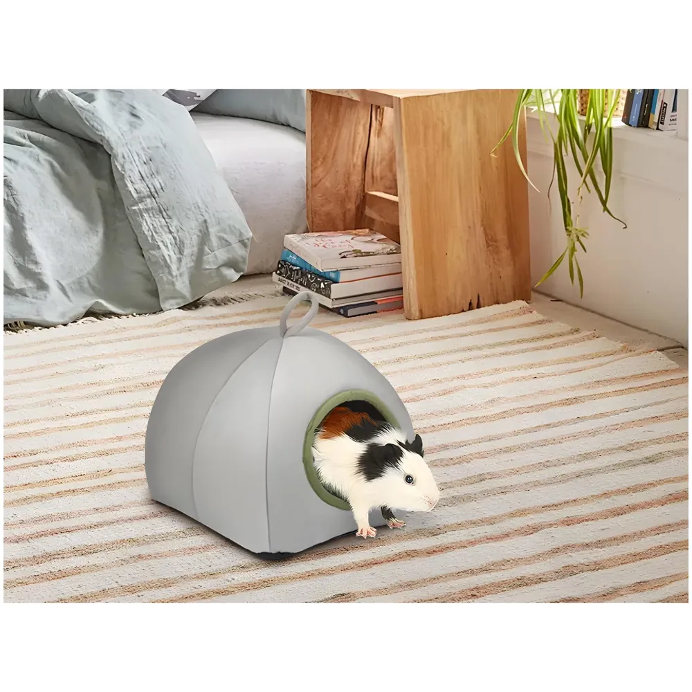 Large Hamster Bed Hideout for Rest Sleeping House Home Washable Suitable for All Small Animals Like Hedgehogs Very Large Size – 30 * 30 * 30 CM Can Fit Up to 5 Pets Black - 7