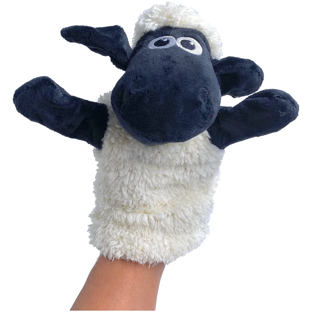Hand Puppets Jungle Animal Friends with Working Mouth for Imaginative Play, Storytelling, Teaching, Preschool & Role-Play. (Sheep)