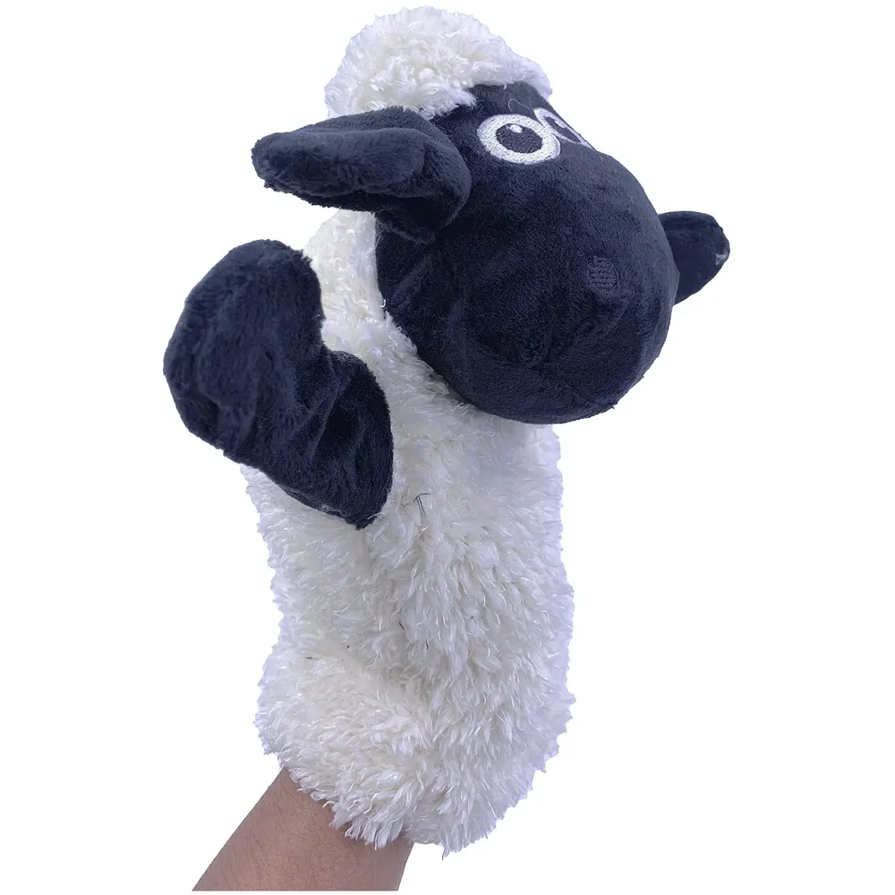 Hand Puppets Jungle Animal Friends with Working Mouth for Imaginative Play, Storytelling, Teaching, Preschool & Role-Play. (Sheep)