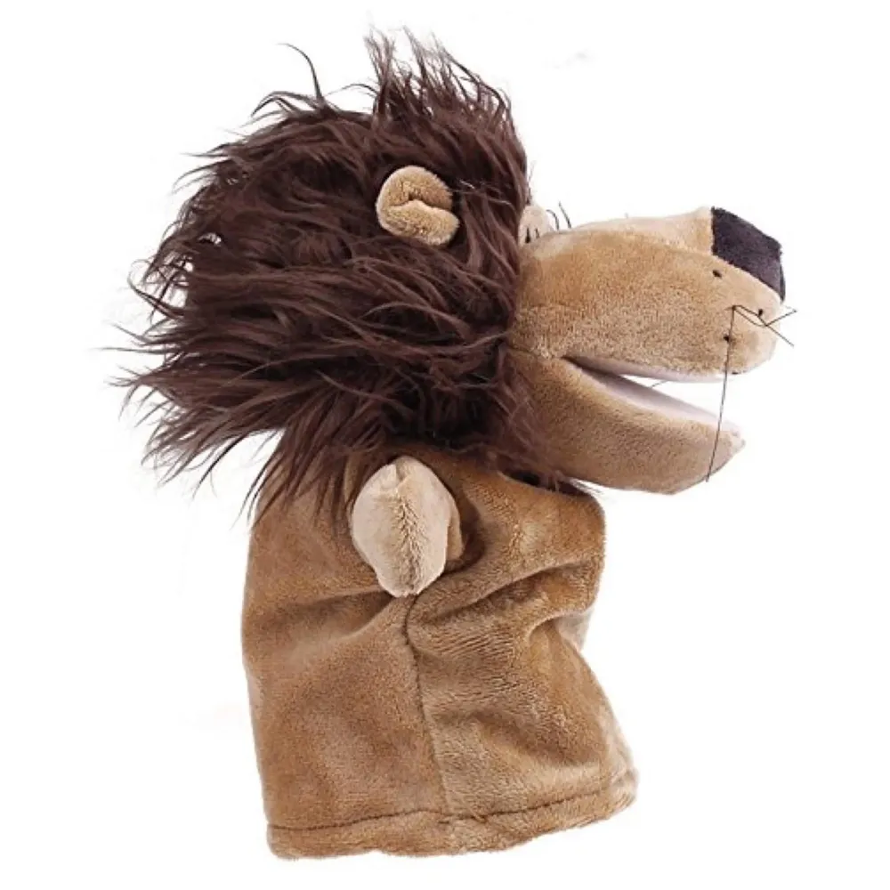 Hand Puppets Jungle Animal Friends with Working Mouth for Imaginative Play, Storytelling, Teaching, Preschool & Role-Play. (Lion 2) - 3