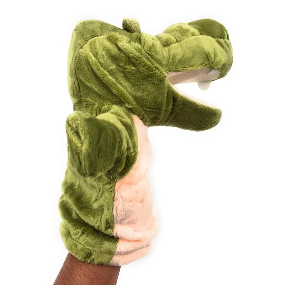 Hand Puppets Crocodile Jungle Animal Friends with Working Mouth for Imaginative Play, Storytelling, Teaching, Preschool & Role-Play. (Crocodile)