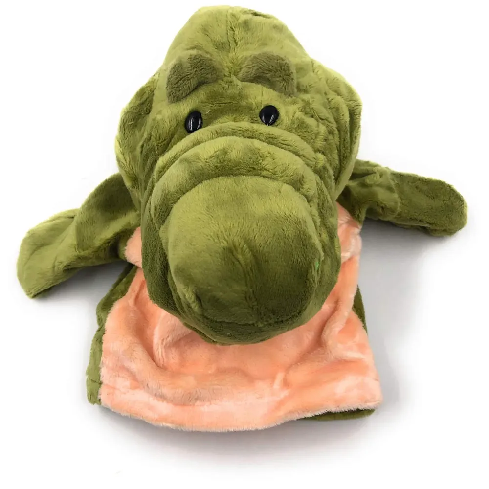 Hand Puppets Crocodile Jungle Animal Friends with Working Mouth for Imaginative Play, Storytelling, Teaching, Preschool & Role-Play. (Crocodile)