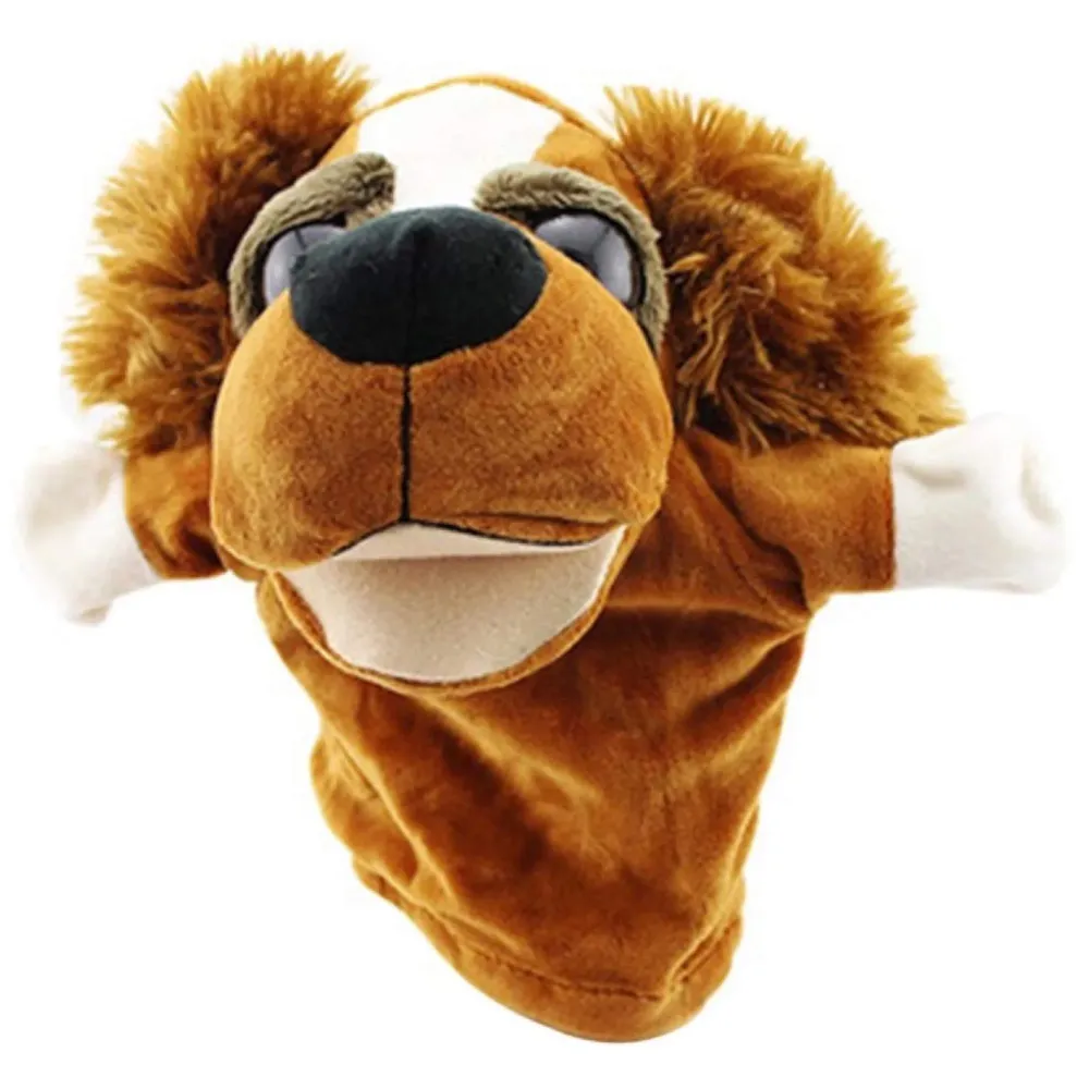 Hand Dog Puppets Jungle Animal Friends with Working Mouth for Imaginative Play, Storytelling, Teaching, Preschool & Role-Play. (Dog)