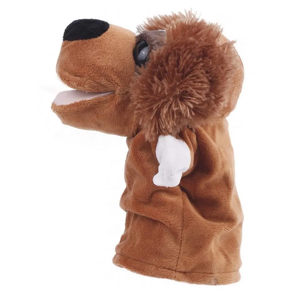 Hand Dog Puppets Jungle Animal Friends with Working Mouth for Imaginative Play, Storytelling, Teaching, Preschool & Role-Play. (Dog)