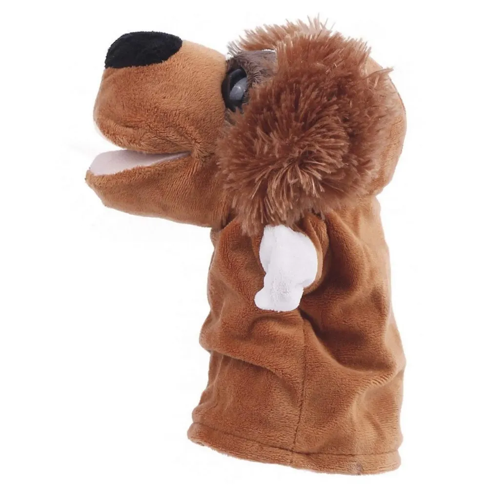 Hand Dog Puppets Jungle Animal Friends with Working Mouth for Imaginative Play, Storytelling, Teaching, Preschool & Role-Play. (Dog)