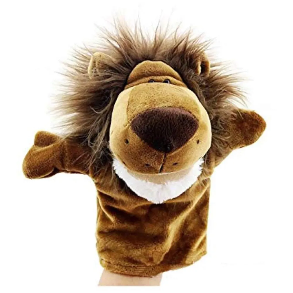 Lion Hand Puppets Lion Jungle Animal Friends with Working Mouth for Imaginative Play, Storytelling, Teaching, Preschool & Role-Play. (Lion)