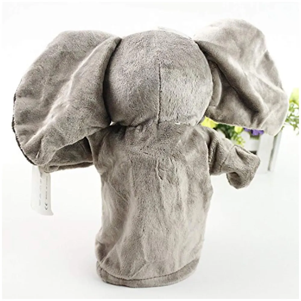 Hand Puppets Elephant Jungle Animal Friends with Working Mouth for Imaginative Play, Storytelling, Teaching, Preschool & Role-Play. (Elephant)