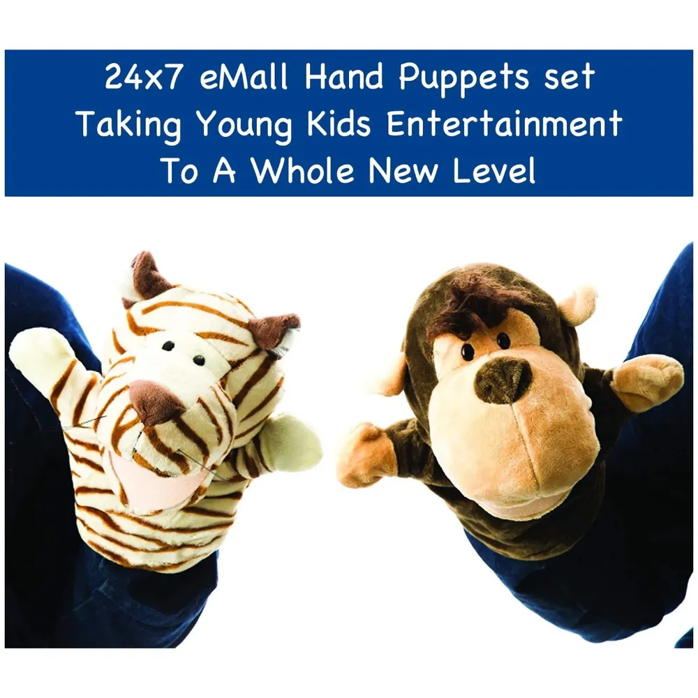 Hand Puppets Monkey Jungle Animal Friends with Working Mouth for Imaginative Play, Storytelling, Teaching, Preschool & Role-Play (Monkey) - 7