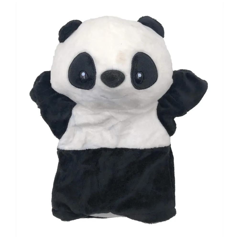 Hand Puppets Panda Jungle Animal Friends with Working Mouth for Imaginative Play, Storytelling, Teaching, Preschool & Role-Play. (Panda)