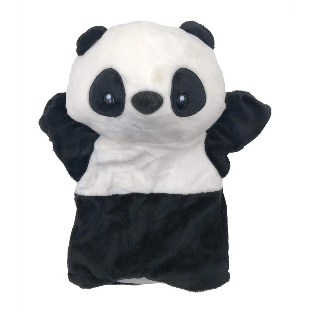 Hand Puppets Panda Jungle Animal Friends with Working Mouth for Imaginative Play, Storytelling, Teaching, Preschool & Role-Play. (Panda)