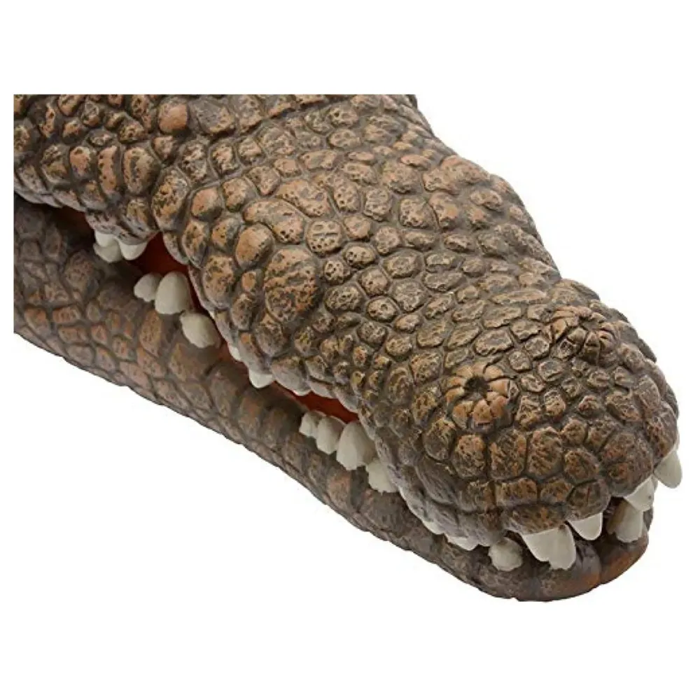 Rubber Hand Puppets Crocodile Jungle Animal Friends with Working Mouth for Imaginative Play, Storytelling, Teaching, Preschool & Role-Play. (Crocodile)