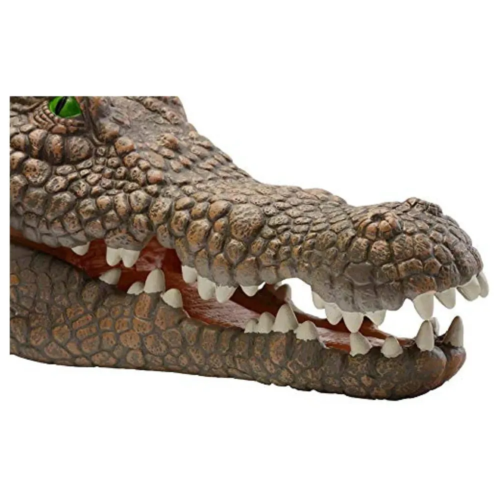 Rubber Hand Puppets Crocodile Jungle Animal Friends with Working Mouth for Imaginative Play, Storytelling, Teaching, Preschool & Role-Play. (Crocodile)