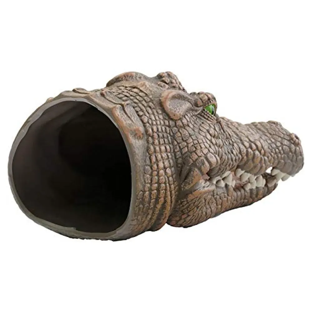 Rubber Hand Puppets Crocodile Jungle Animal Friends with Working Mouth for Imaginative Play, Storytelling, Teaching, Preschool & Role-Play. (Crocodile)