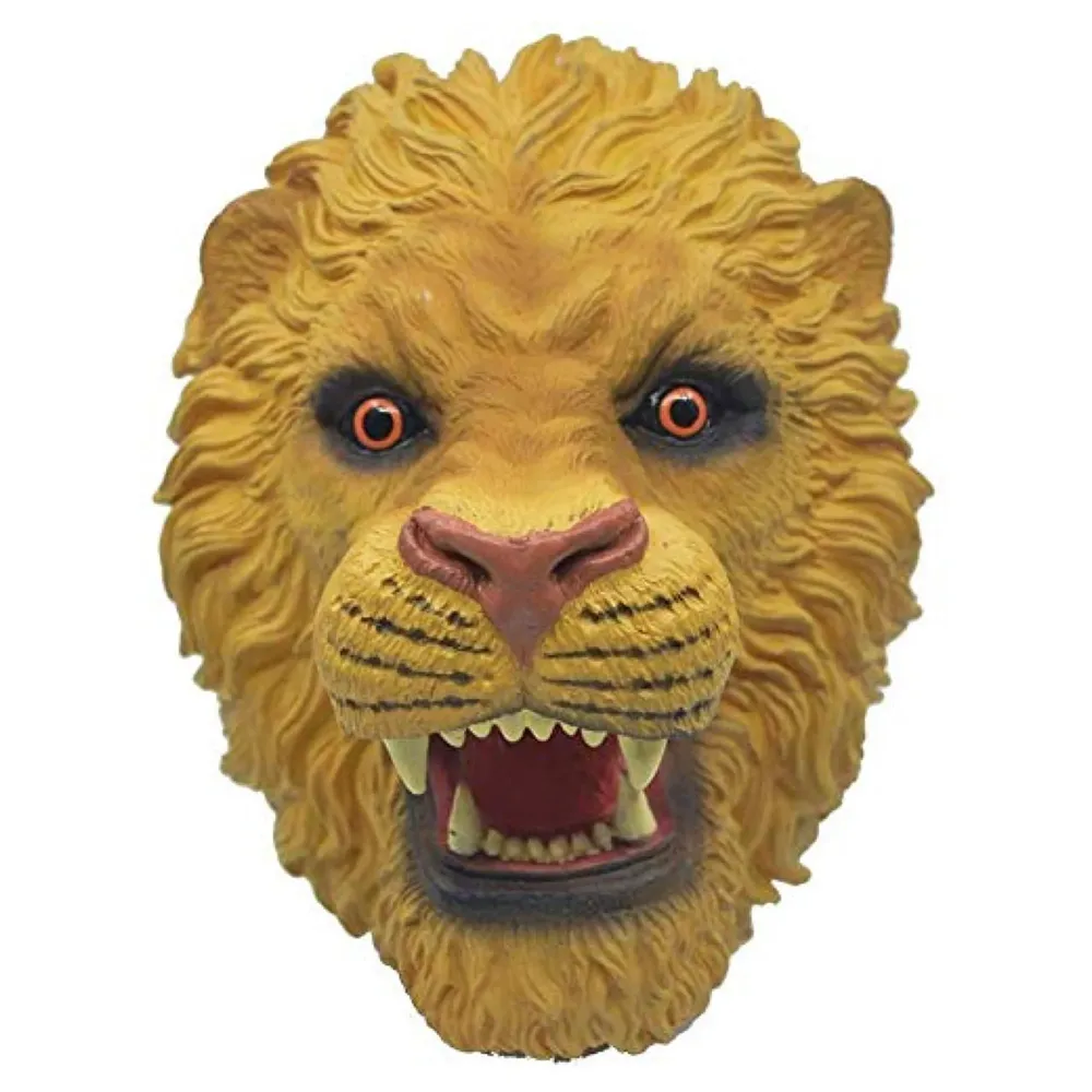 Rubber Hand Puppets Lion Jungle Animal Friends with Working Mouth for Imaginative Play, Storytelling, Teaching, Preschool & Role-Play. (Lion)