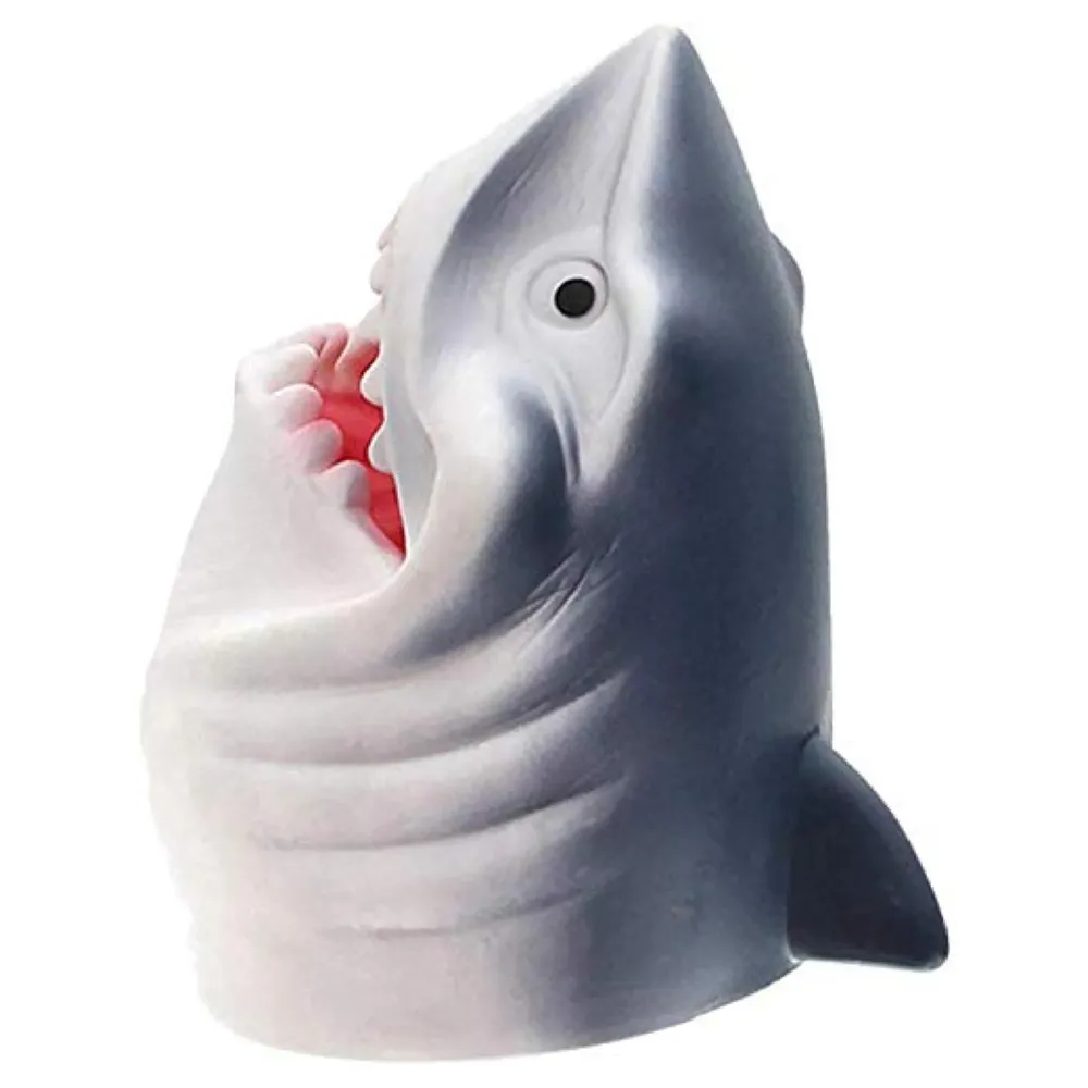 Rubber Hand Puppets Shark Jungle Animal Friends with Working Mouth for Imaginative Play, Storytelling, Teaching, Preschool & Role-Play. (Shark)