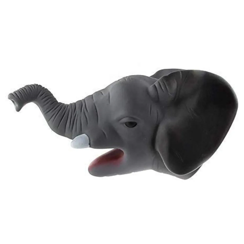 Rubber Hand Puppets Elephant Jungle Animal Friends with Working Mouth for Imaginative Play, Storytelling, Teaching, Preschool & Role-Play. (Elephant) - 2