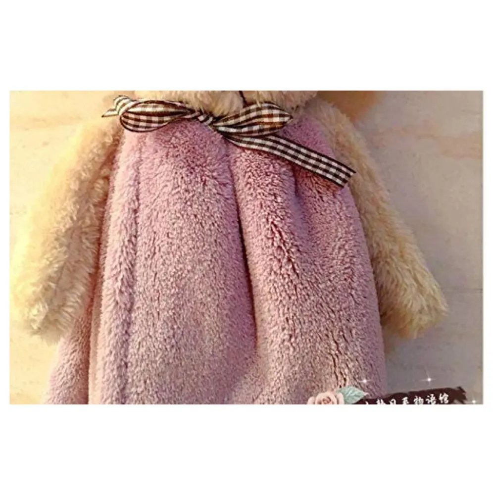 Cute Rabbit Hand Towel Soft Coral Velvet Kids Children Cartoon Absorbent Quick Dry Towel Lovely Towel for Kitchen Bathroom 38 x 28 cm (15 x 11 Inches) (Bunny Pink)