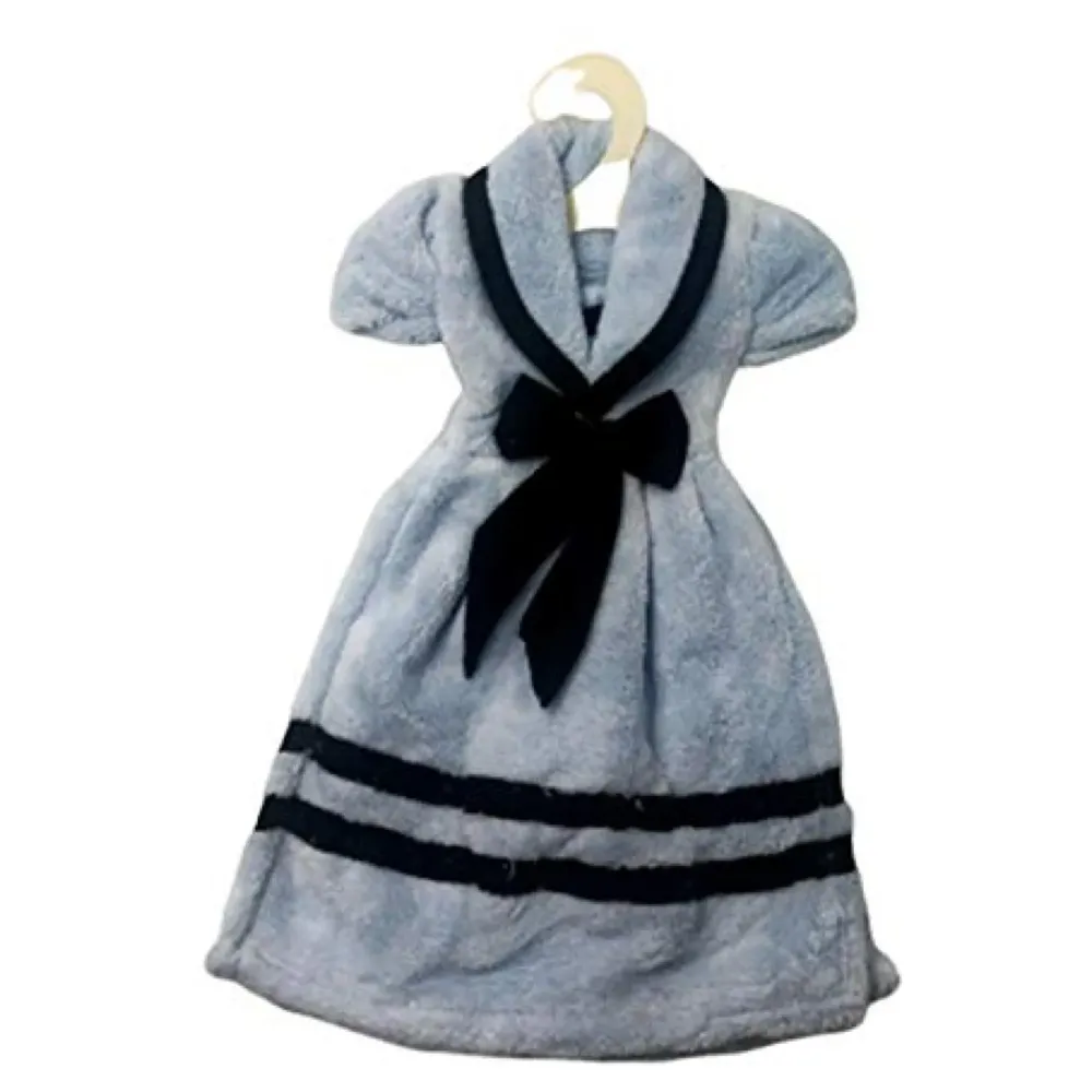 Cute Gown Hand Towel Soft Coral Velvet Kids Children Cartoon Absorbent Quick Dry Towel Lovely Towel for Kitchen Bathroom 38 x 28 cm (15 x 11 Inches) (Blue)