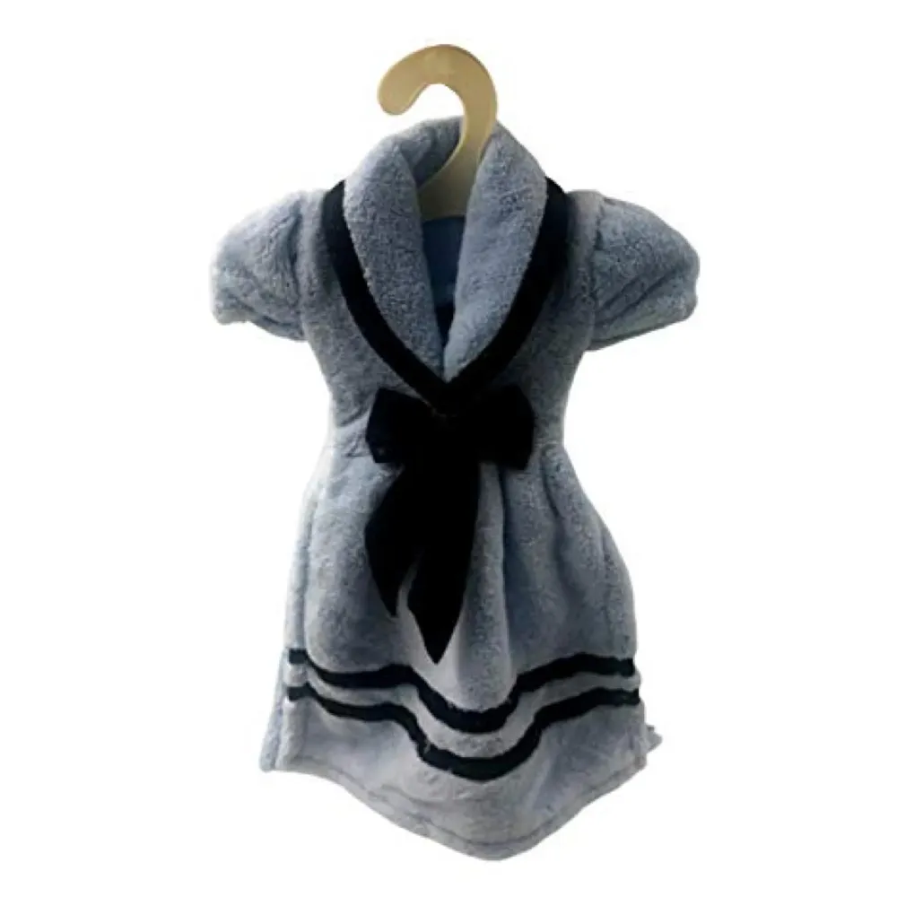 Cute Gown Hand Towel Soft Coral Velvet Kids Children Cartoon Absorbent Quick Dry Towel Lovely Towel for Kitchen Bathroom 38 x 28 cm (15 x 11 Inches) (Blue) - 2