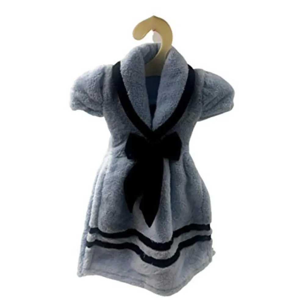 Cute Gown Hand Towel Soft Coral Velvet Kids Children Cartoon Absorbent Quick Dry Towel Lovely Towel for Kitchen Bathroom 38 x 28 cm (15 x 11 Inches) (Blue) - 3