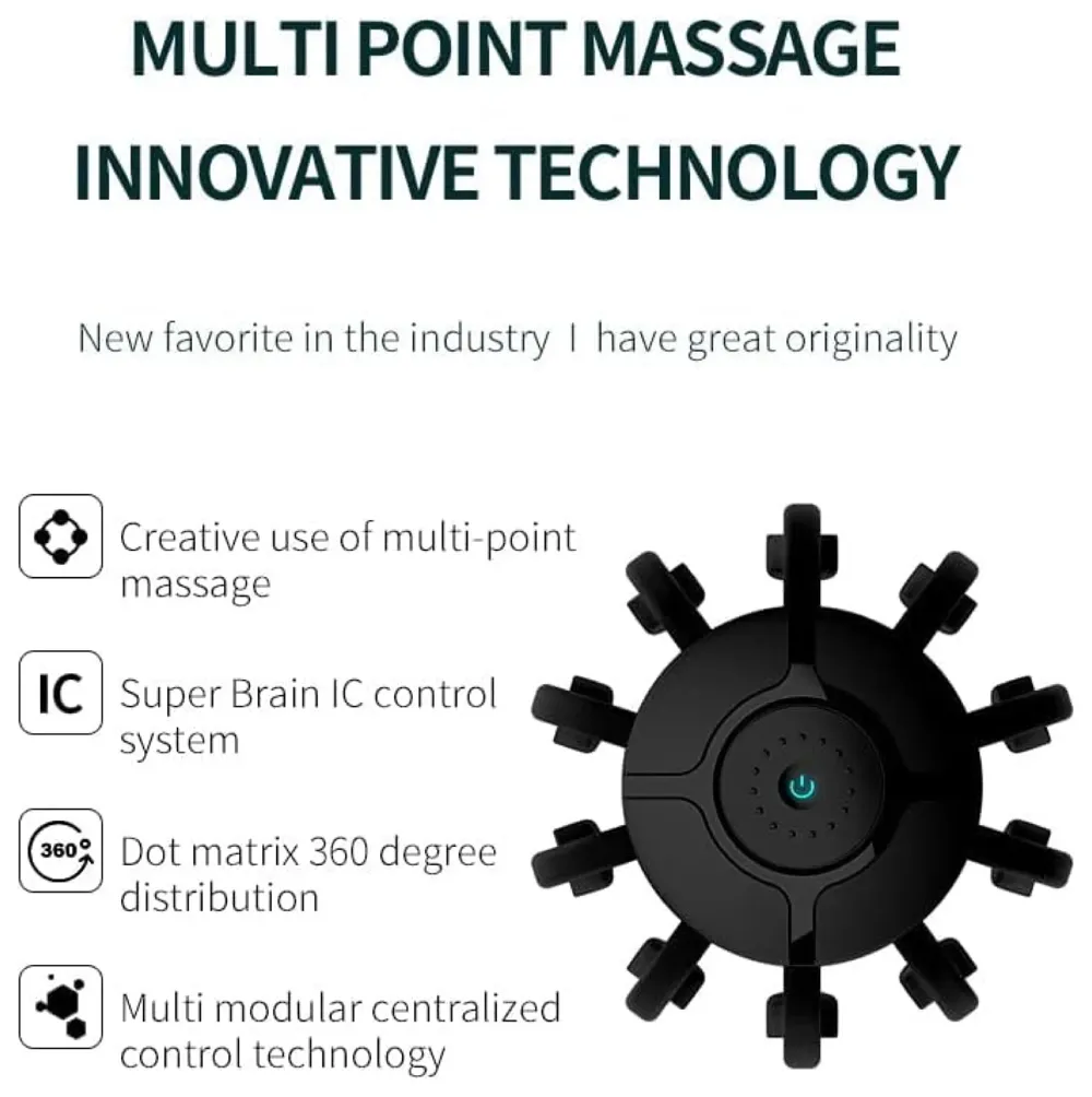 Electric Head Massager Scalp Massager, 10 Vibrating Contacts, 4 Modes, Multiple Massage Modes to Release Pressure, One Size Fits All For Headaches