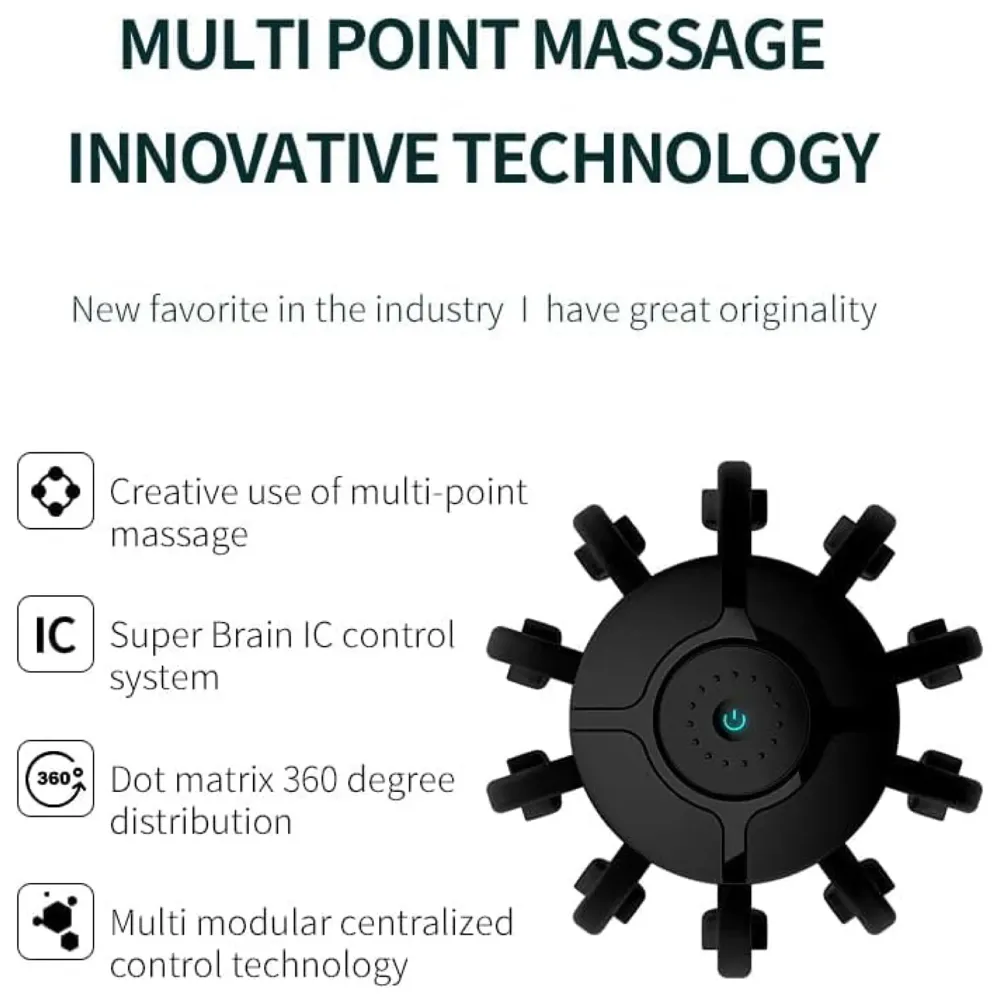 Electric Head Massager Scalp Massager, 10 Vibrating Contacts, 4 Modes, Multiple Massage Modes to Release Pressure, One Size Fits All For Headaches