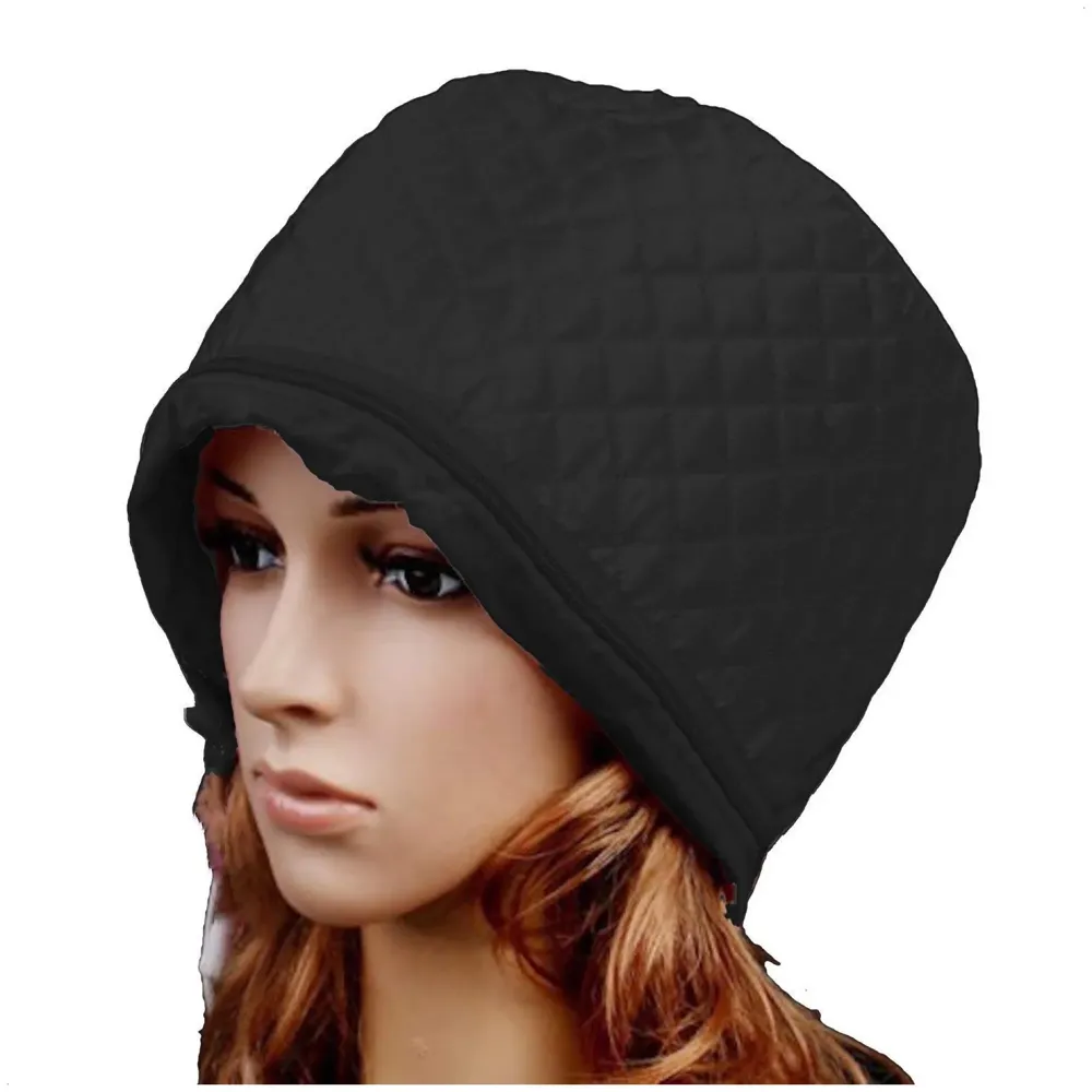 Shock Proof Hair Beauty Nourishing Steamer Thermal Treatment Cap~ Hair Spa Treatment (Black)