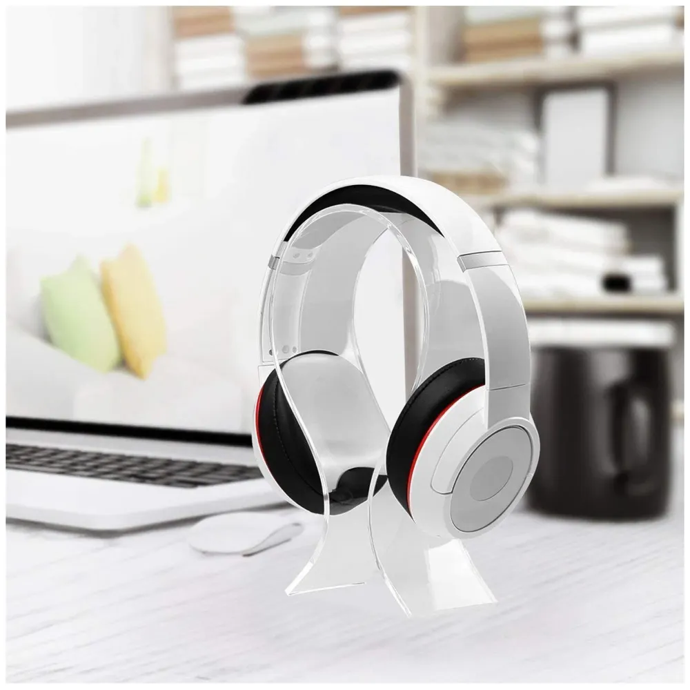 Headphone Stand, Acrylic Universal Headset Earphone Holder Desk Display Hanger with 8mm Thickness