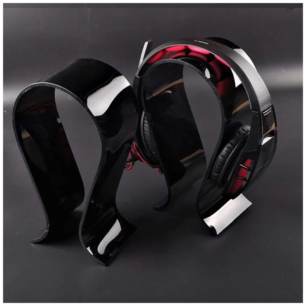 Headphone Stand, Acrylic Universal Headset Earphone Holder Desk Display Hanger with 8mm Thickness