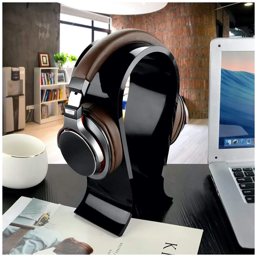 Headphone Stand, Acrylic Universal Headset Earphone Holder Desk Display Hanger with 8mm Thickness