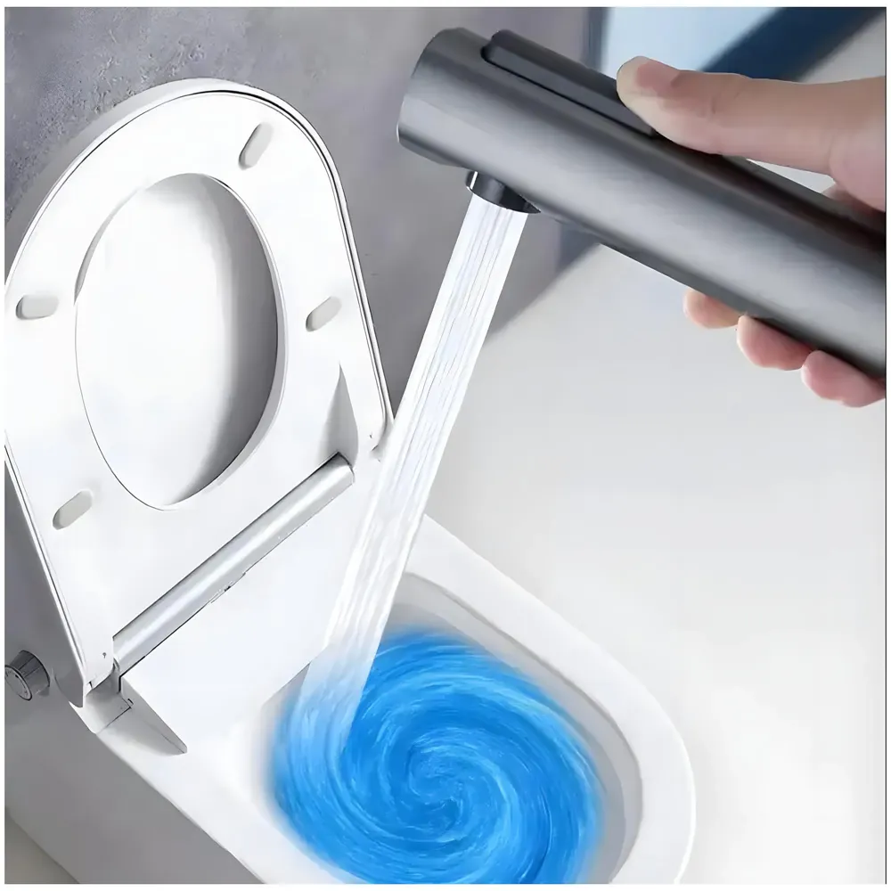 AQUAKART Black Health faucet Gun Only Without Pipe And Holder ABS Body Bathroom Toilet Anti Rust Commode Shower Jet Spray Bidget Button Technology 1 Pc Faucet only - 3