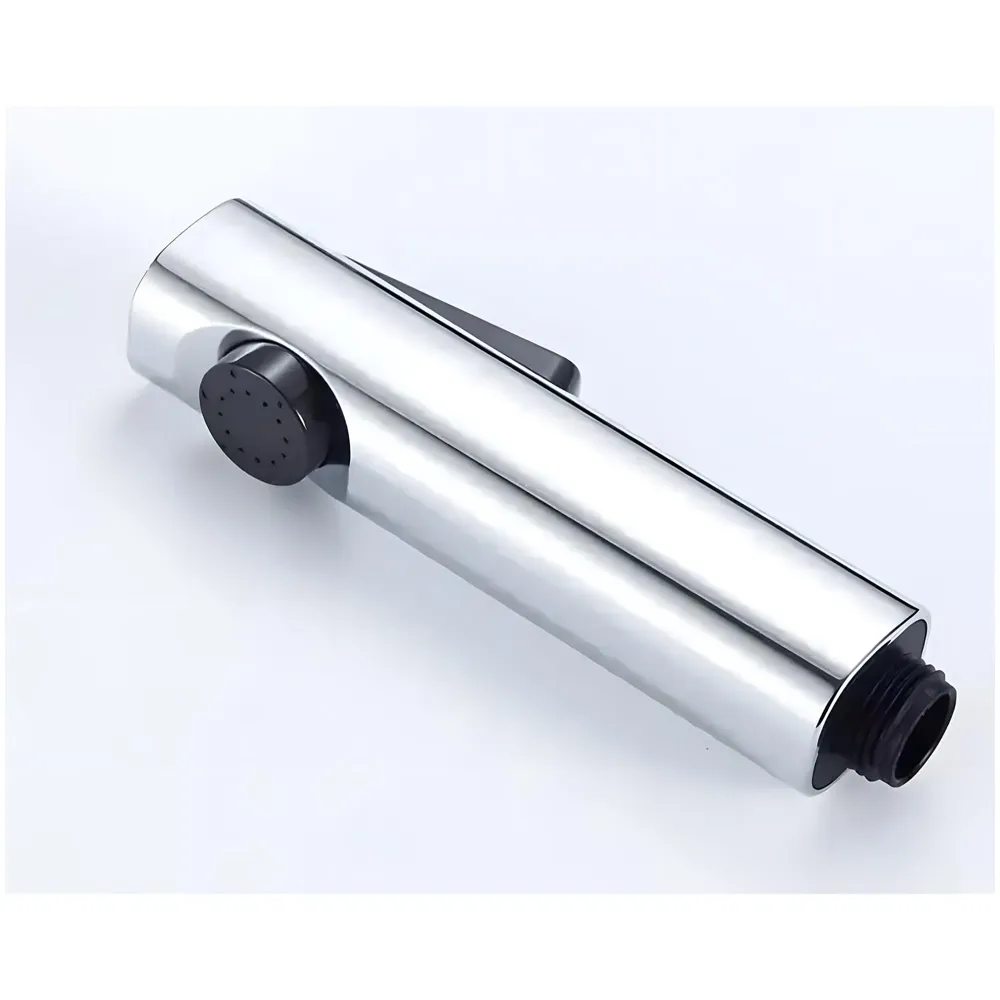 Chrome Health Faucet Gun Only Without Pipe and Holder ABS Body Bathroom Toilet Anti Rust Commode Shower Jet Spray Bidget Button Technology 1 Pc Faucet only