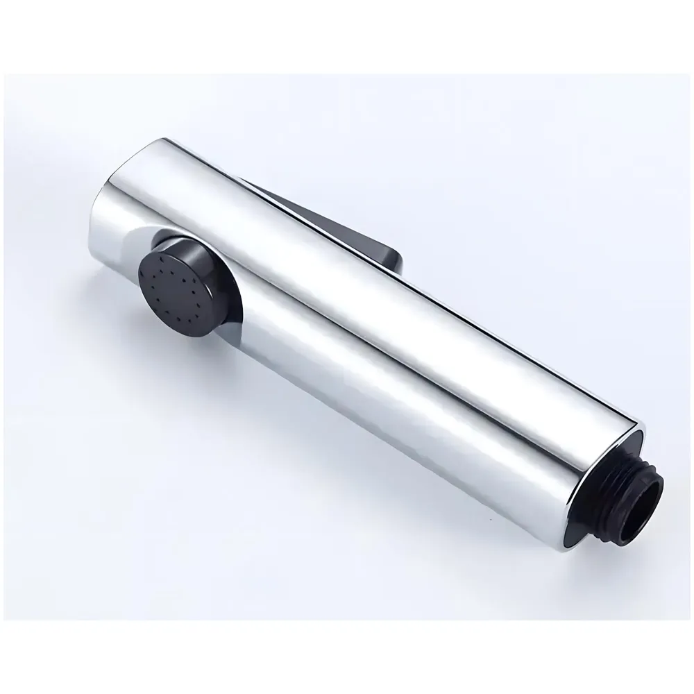 Chrome Health Faucet Gun Only Without Pipe and Holder ABS Body Bathroom Toilet Anti Rust Commode Shower Jet Spray Bidget Button Technology 1 Pc Faucet only