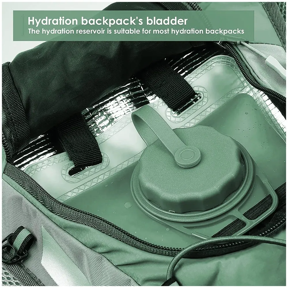 Hydration Bladder for Backpack, Leak-Proof 2L, Military Water Storage Bladder Bag, for Camping Running Hiking Riding.