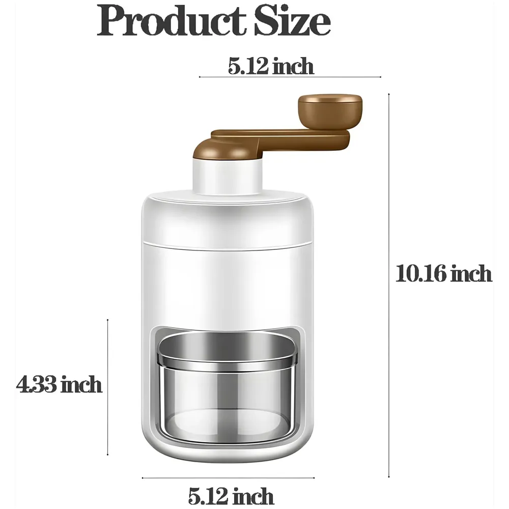 Ice Shaver Snow Cone Machine, Shaved Ice Maker Machine for Home, Ice Shaver Hand Crank, Slushy Maker Machine, Ice Crusher for Snow Cones, Ideal for Outdoor Picnics, Portable - 3