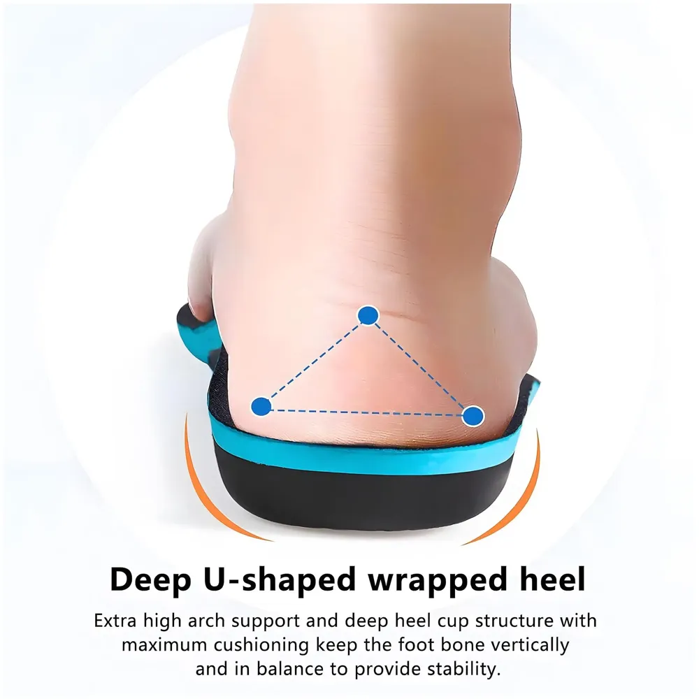 Insoles for Flat Feet Plantar Fasciitis for Men & Women – Arch Support Orthotic Gel Insoles with Shock Absorption, Achilles Tendonitis, Heel Spur & Foot Pain Relief – Blue & Black - 35- 38 Euro Size (35-38 Euro) - 7