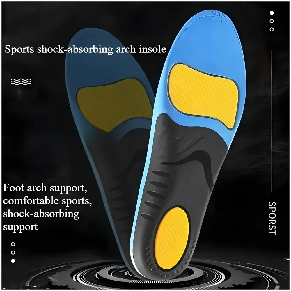 Insoles for Flat Feet Plantar Fasciitis for Men & Women – Arch Support Orthotic Gel Insoles with Shock Absorption, Achilles Tendonitis, Heel Spur & Foot Pain Relief – Blue & Black - 35- 38 Euro Size (35-38 Euro) - 8