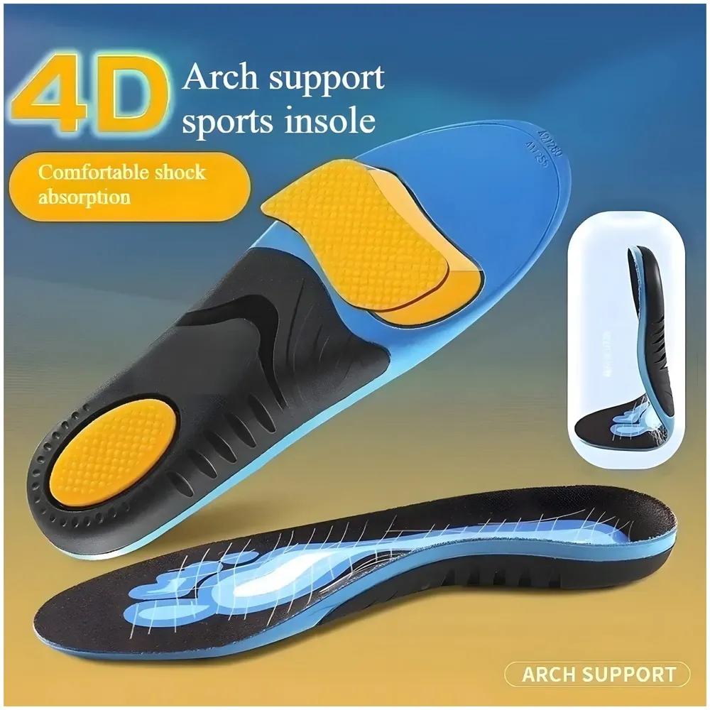 Insoles for Flat Feet Plantar Fasciitis for Men & Women – Arch Support Orthotic Gel Insoles with Shock Absorption, Achilles Tendonitis, Heel Spur & Foot Pain Relief – Blue & Black - 35- 38 Euro Size (43-46 Euro) - 3