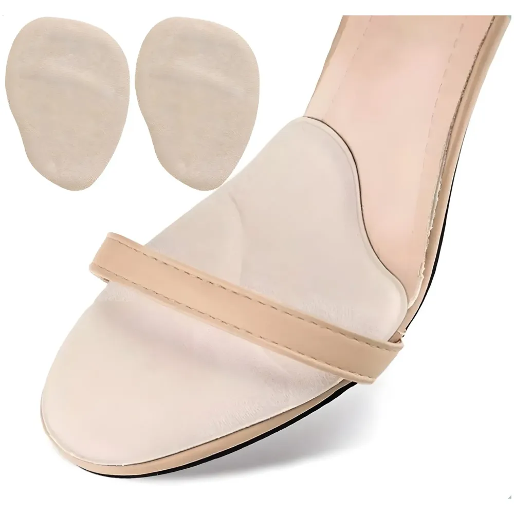 Ball of Foot Cushions for Women, High Heel Metatarsal Pads, All Day Comfort Heel Inserts, Foot Pads for Balls of Feet, One Size Fits All - Beige – 10 cm x 7cm