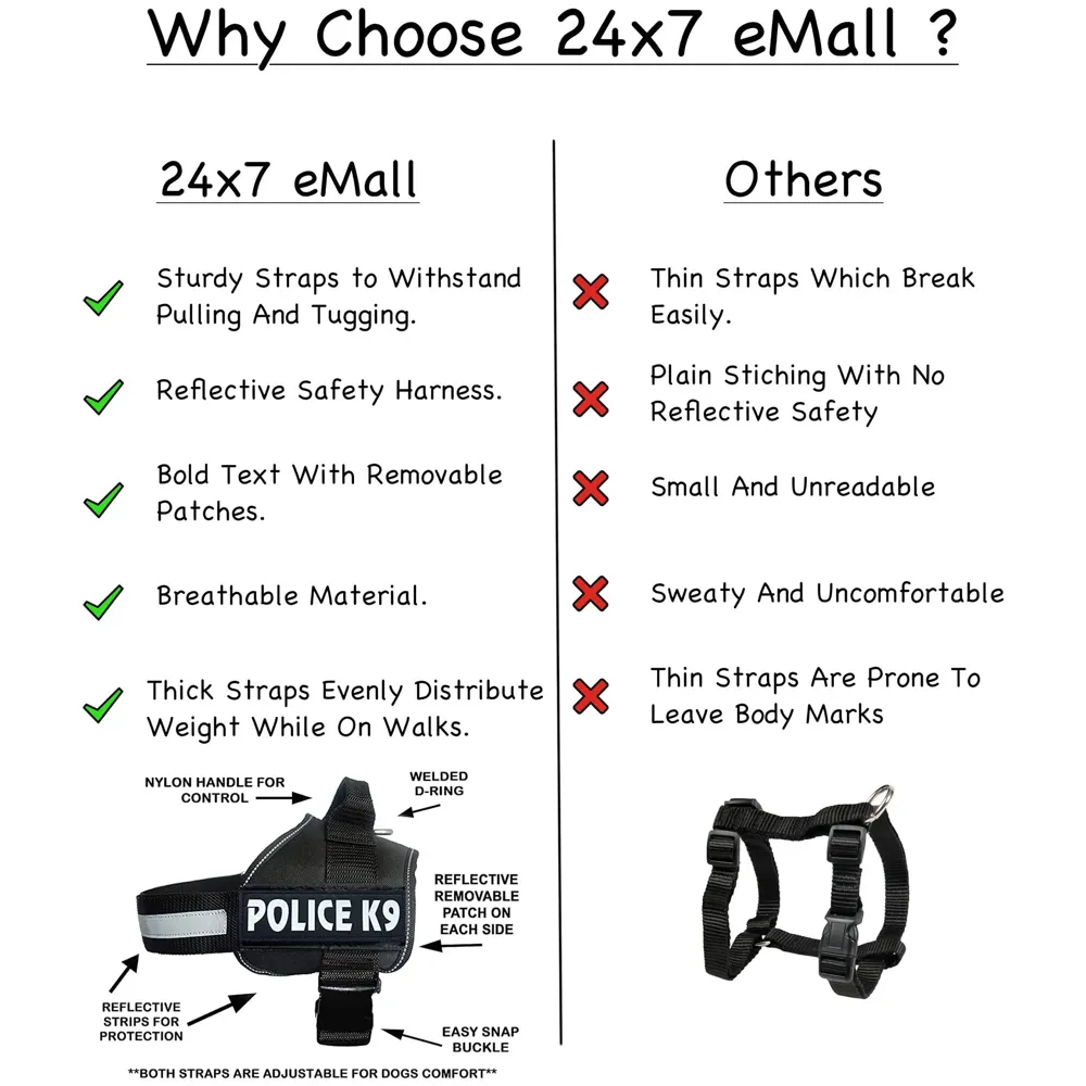 Dog K9 Police Harness Dog Vest Loop Straps and Handle and Adjustable (Camouflage, M- 22-28 Inch Girth)