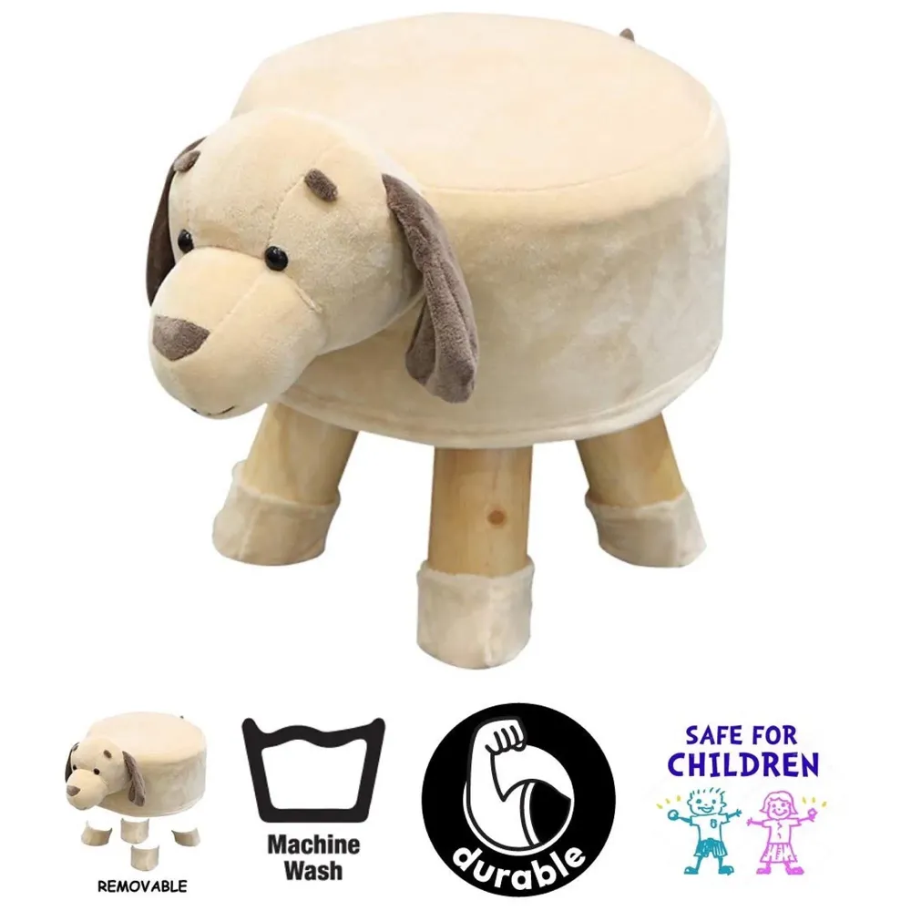 Dog Children's Favourite Animal Stool, Chair, Ottoman, Foot Rest. (Kids, Dog)