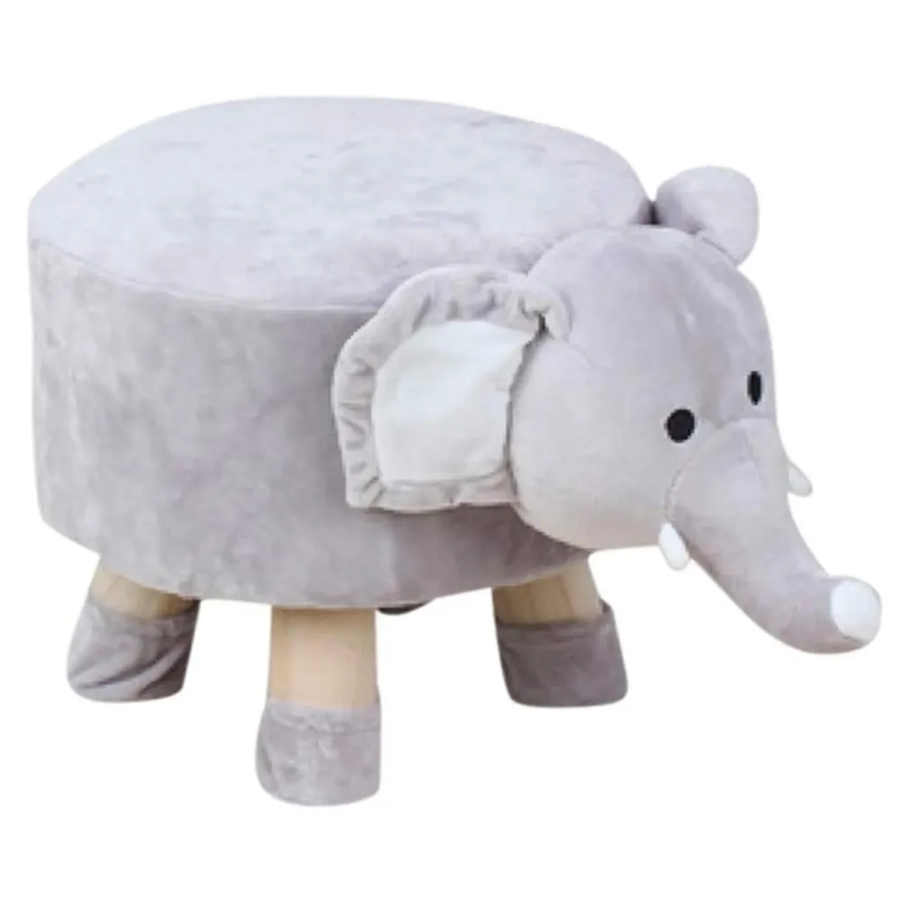 Elephant Children's Favourite Animal Stool, Chair, Ottoman, Foot Rest. (Kids, Elephant)