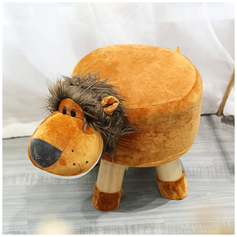 Lion Children's Favourite Animal Stool, Chair, Ottoman, Foot Rest. (Kids, Lion)