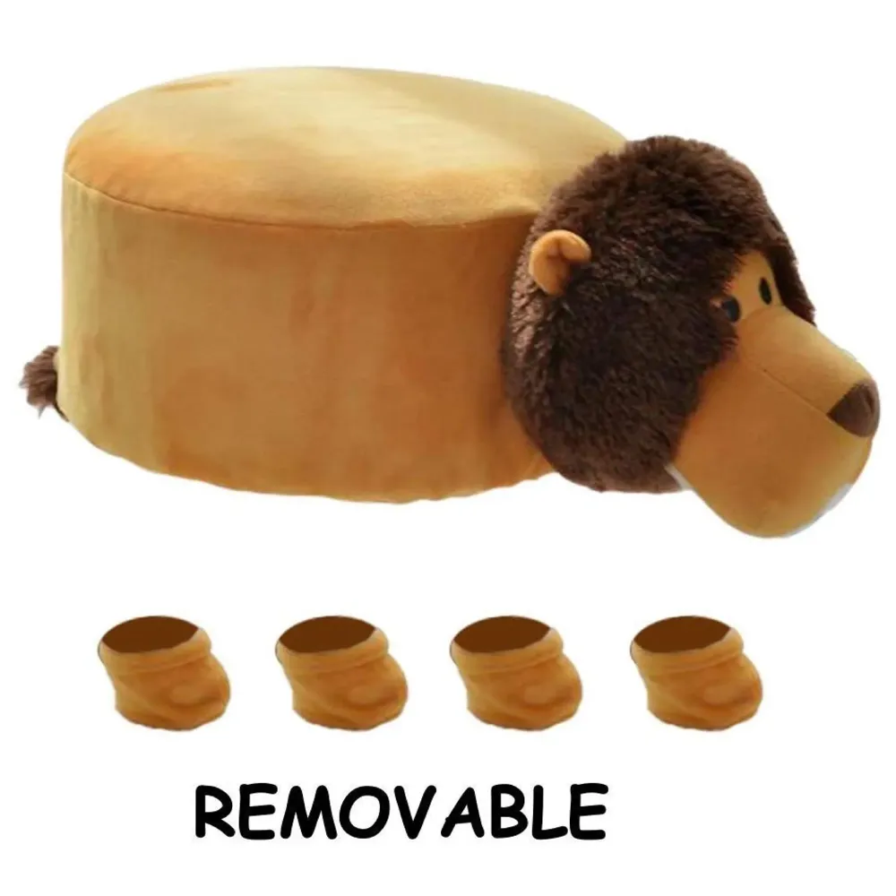 Lion Children's Favourite Animal Stool, Chair, Ottoman, Foot Rest. (Kids, Lion)